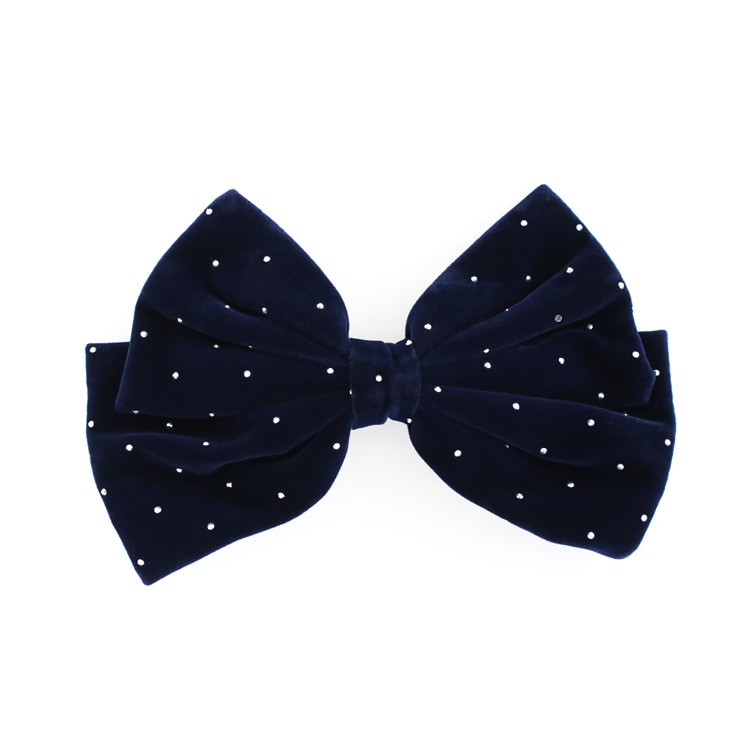 V-643) ベロアリボンバレッタ | ビーズ・パーツなどのハンドメイド