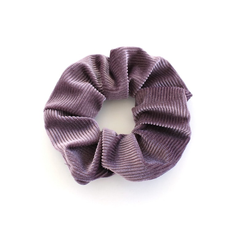 S-686) ベロアストライプシュシュ | ビーズ・パーツなどのハンドメイド