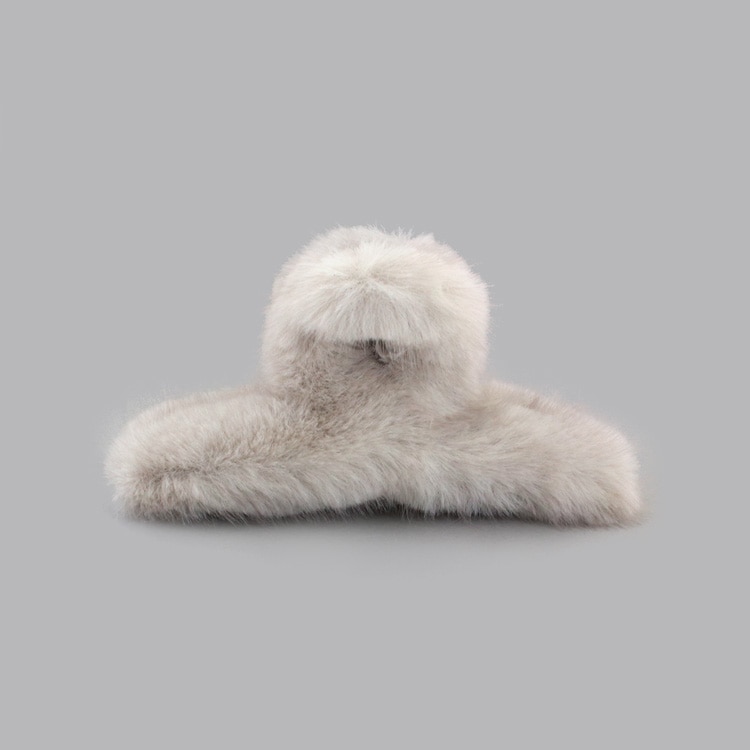 V-647) フェイクファーバンスクリップ | ビーズ・パーツなどの