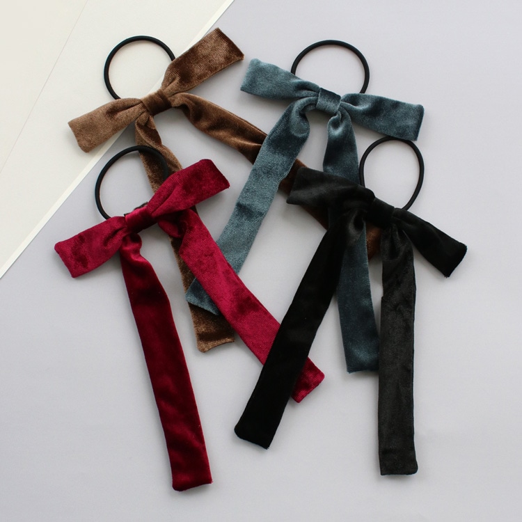 S-568) チェック柄リボンセットゴム | ビーズ・パーツなどの