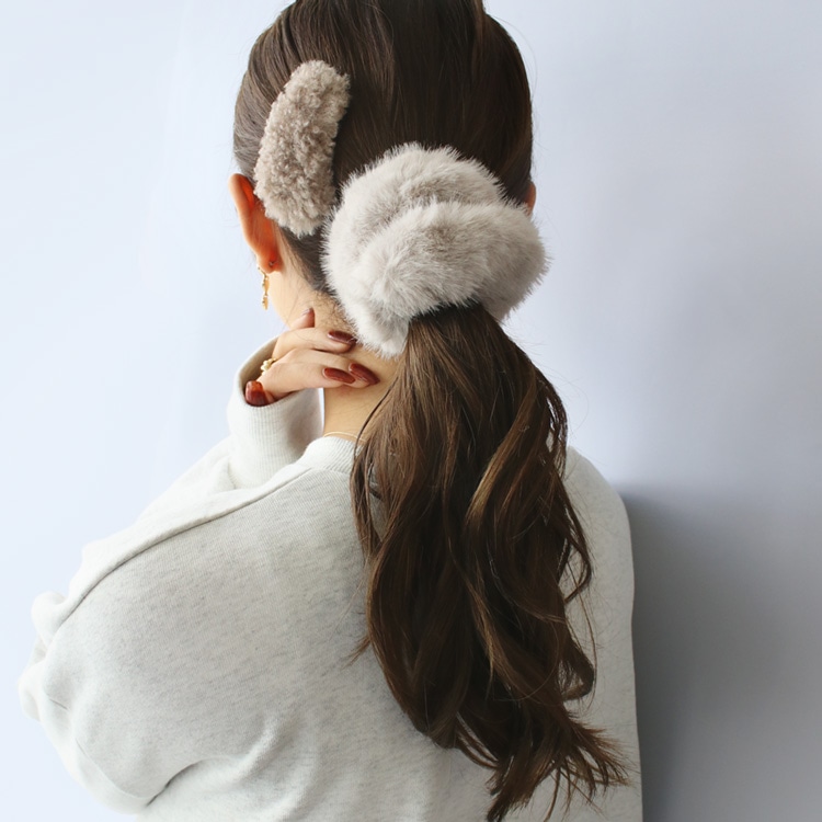 S-692) フェイクファーシュシュ | ビーズ・パーツなどのハンドメイド