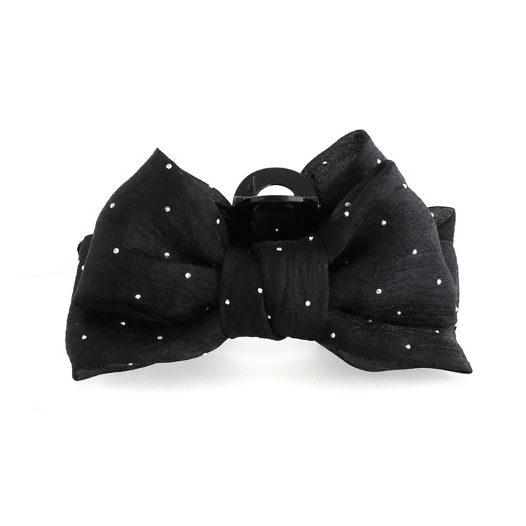 V-649) シフォンリボンバンスクリップ | ビーズ・パーツなどの