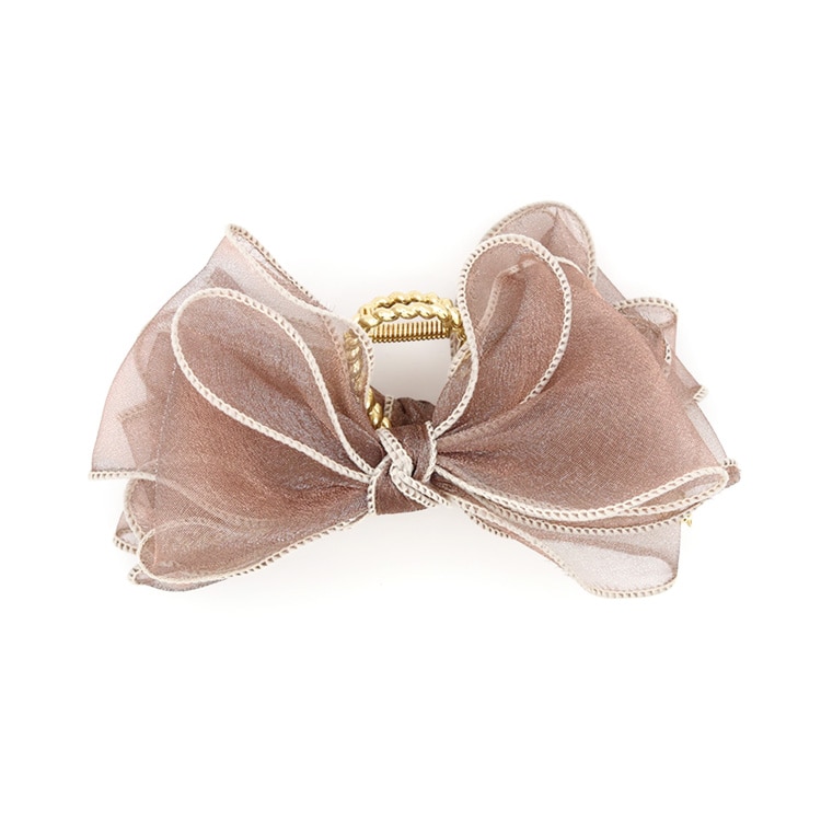 V-718) Bicolor Sheer Ribbon Hair Clip | Online store selling