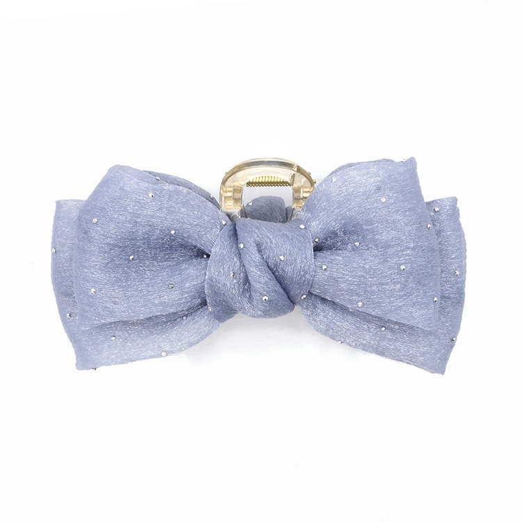 V-715) Chiffon Dot Ribbon Hair Clip | Online store selling