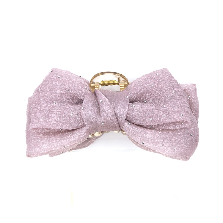 V-715) Chiffon Dot Ribbon Hair Clip | Online store selling