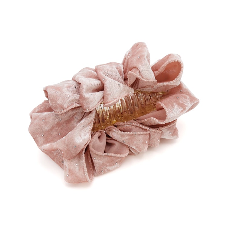 V-747) Velour Volume Hair Clip / Pin Dot | Handmade parts such as