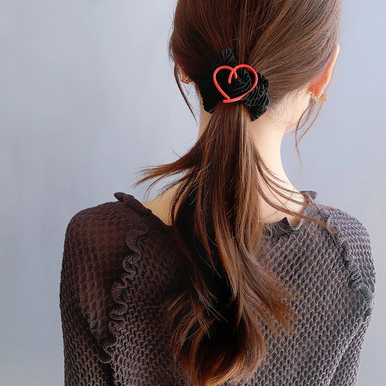 専用★ ꫛꫀꪝ✧‧˚ ぷっくりハート　Wトライアングル　ハンドメイドポニーフック 専用☆ ꫛꫀꪝ✧‧˚ ぷっくりハート Wトライアングル ハンドメイド