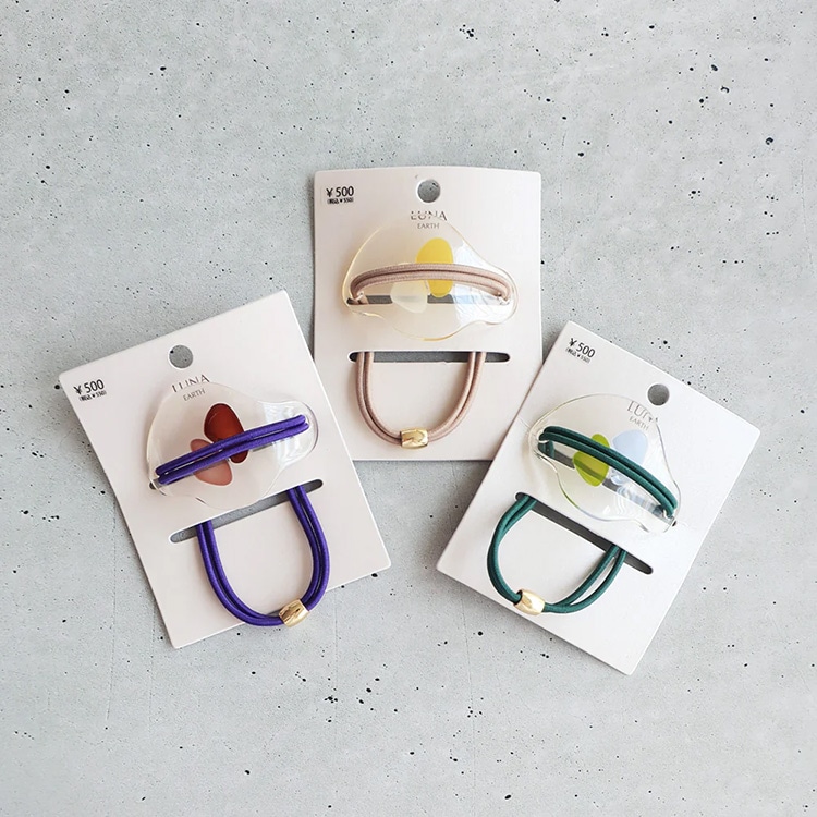 S-306) ヘアゴムセット / ポーチ付き | ビーズ・パーツなどの