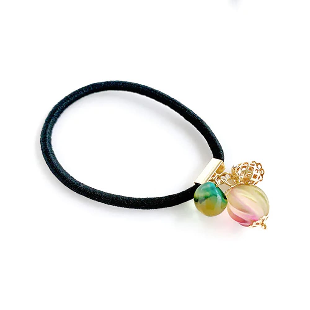 S-594) スノークリスタルゴムポニー | ビーズ・パーツなどの