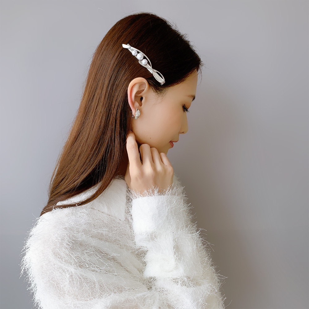 未使用 ディオール パール ヘアクリップ 極美品 DIOR ディオール バレッタ ヘアクリップ ヘアピン パール