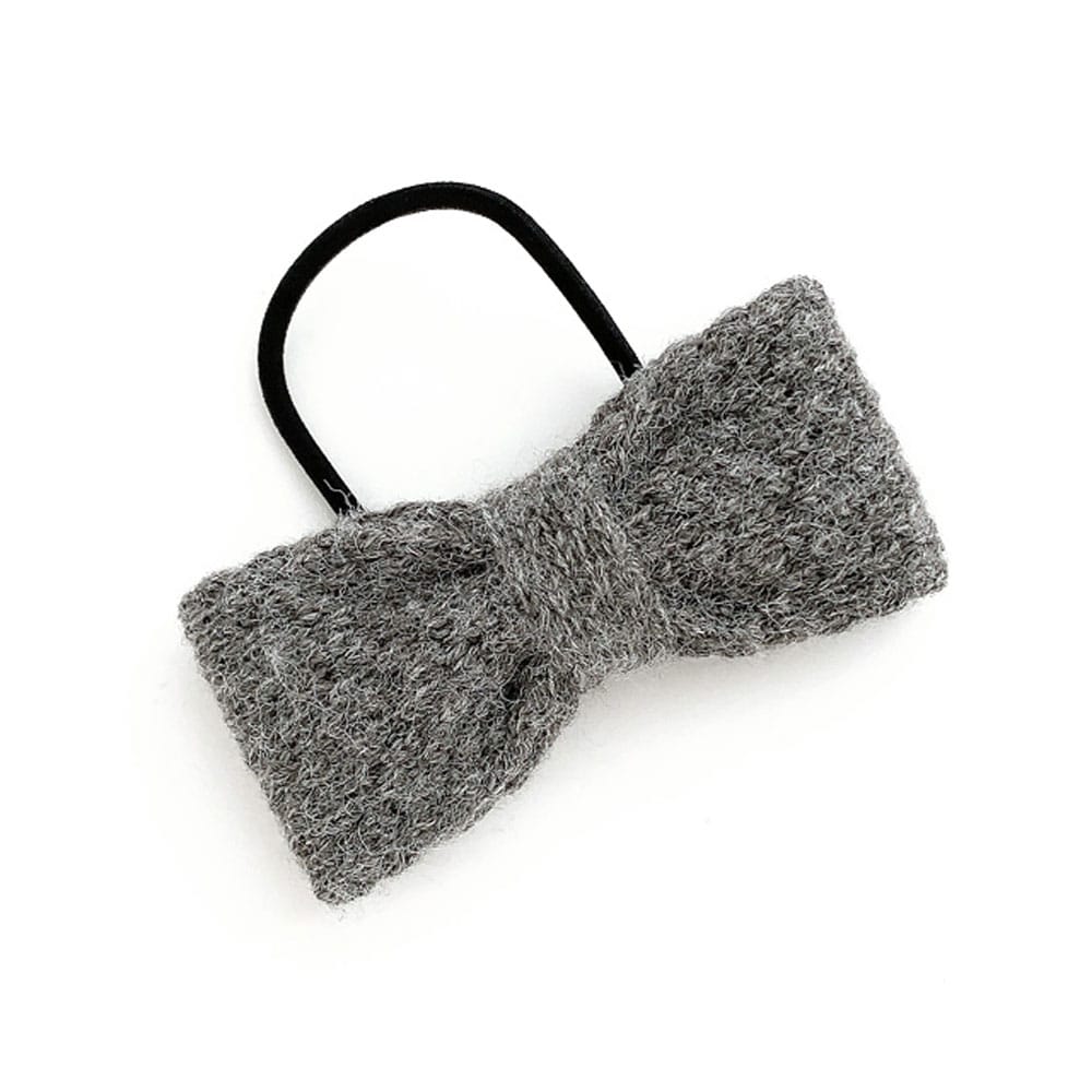 S-608) ニットリボンゴムポニー | ビーズ・パーツなどのハンドメイド