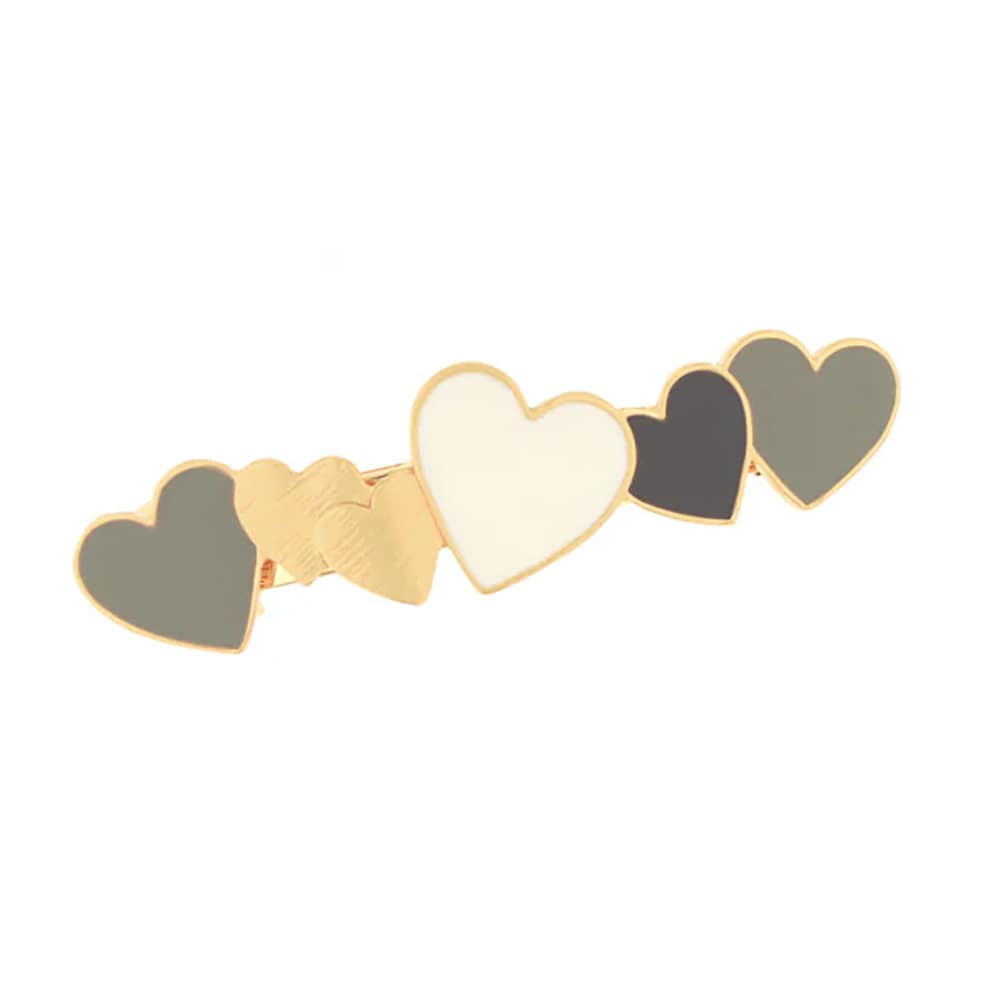 V-546) ハートモチーフバレッタ | ビーズ・パーツなどのハンドメイド