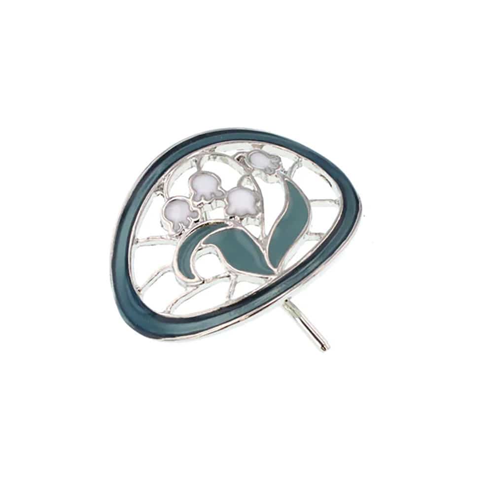 F-147) スズランモチーフポニーフック | ビーズ・パーツなどの