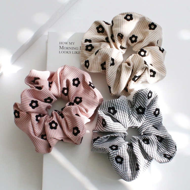 ハンドメイドシュシュM-3686♡花柄ジョーゼット♡ ハンドメイドシュシュM-3686♡花柄ジョーゼット♡