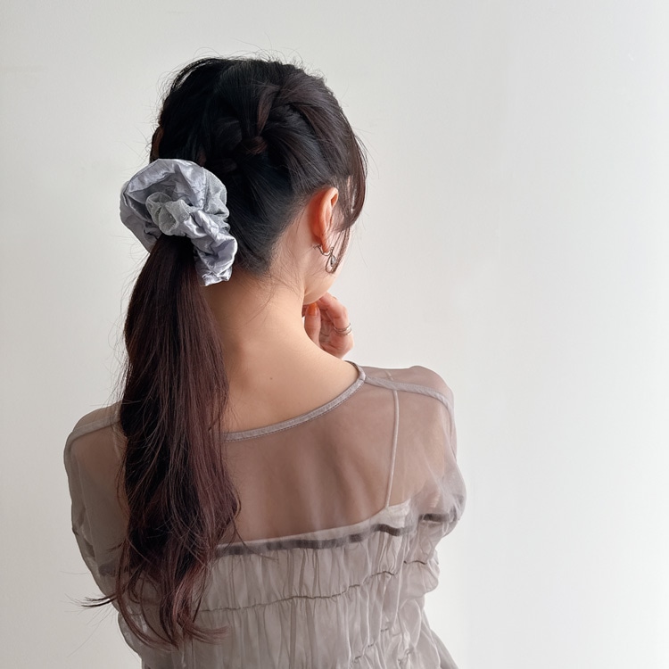 S-667) ハーフシャインシュシュ | ビーズ・パーツなどのハンドメイド