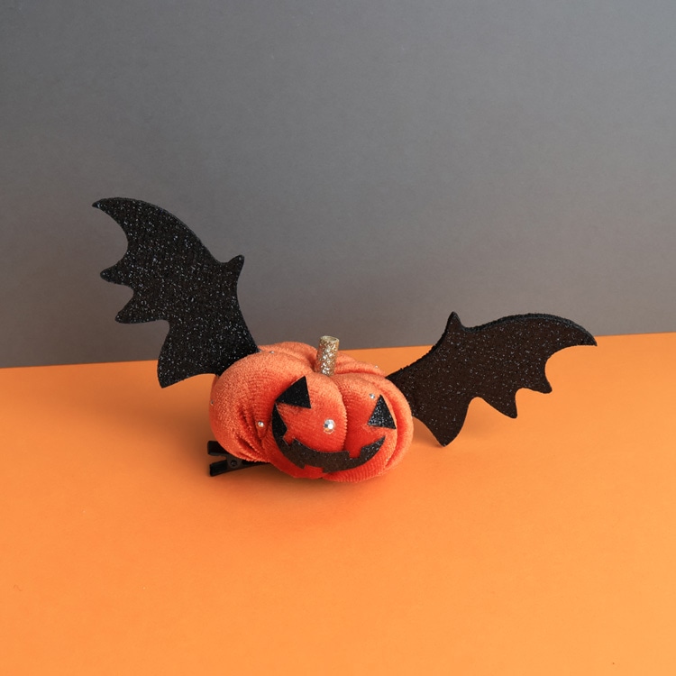 C-446) ハロウィンパンプキンクリップ | ビーズ・パーツなどの