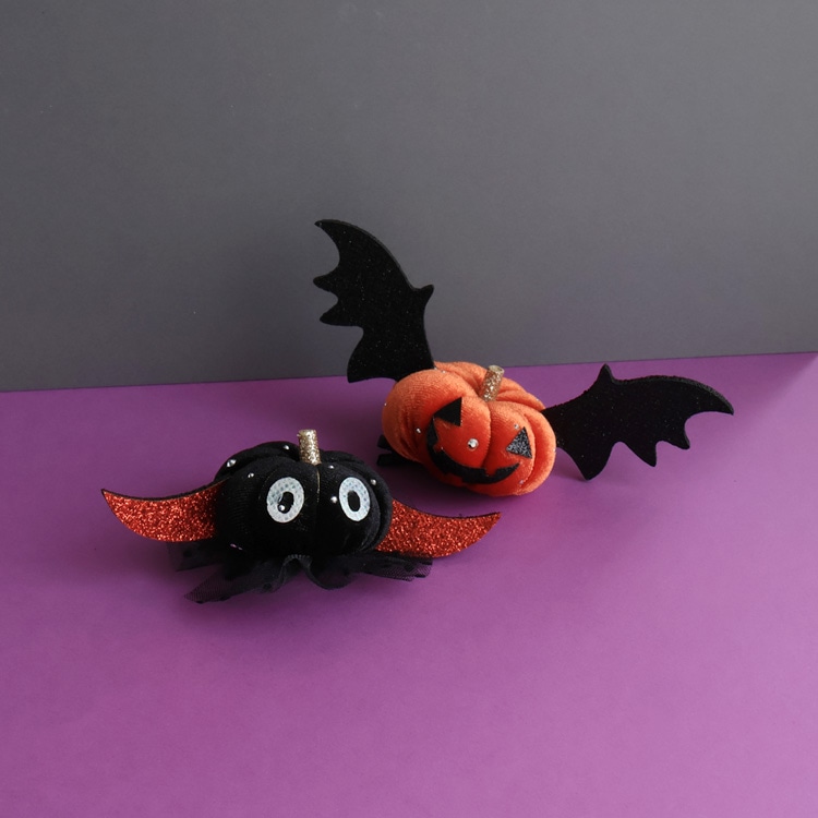 C-446) ハロウィンパンプキンクリップ | ビーズ・パーツなどの