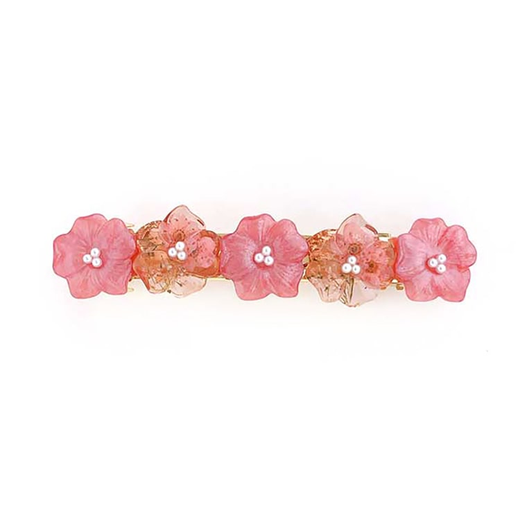 ピンク紫陽花のバレッタ 紫陽花のレジンバレッタ・ピンク バレッタ FindFate 通販