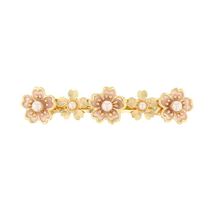V-548) 桜モチーフバレッタ | ビーズ・パーツなどのハンドメイド