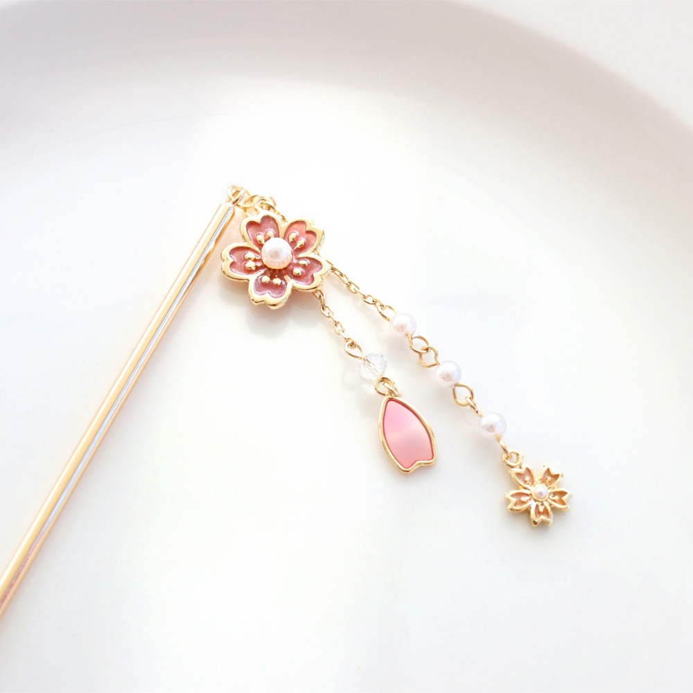 さくらさま売約済み　かんざし〈万華・ピーコック&シルバー〉 かんざし「桜」 | 北一硝子 まごころお届け便