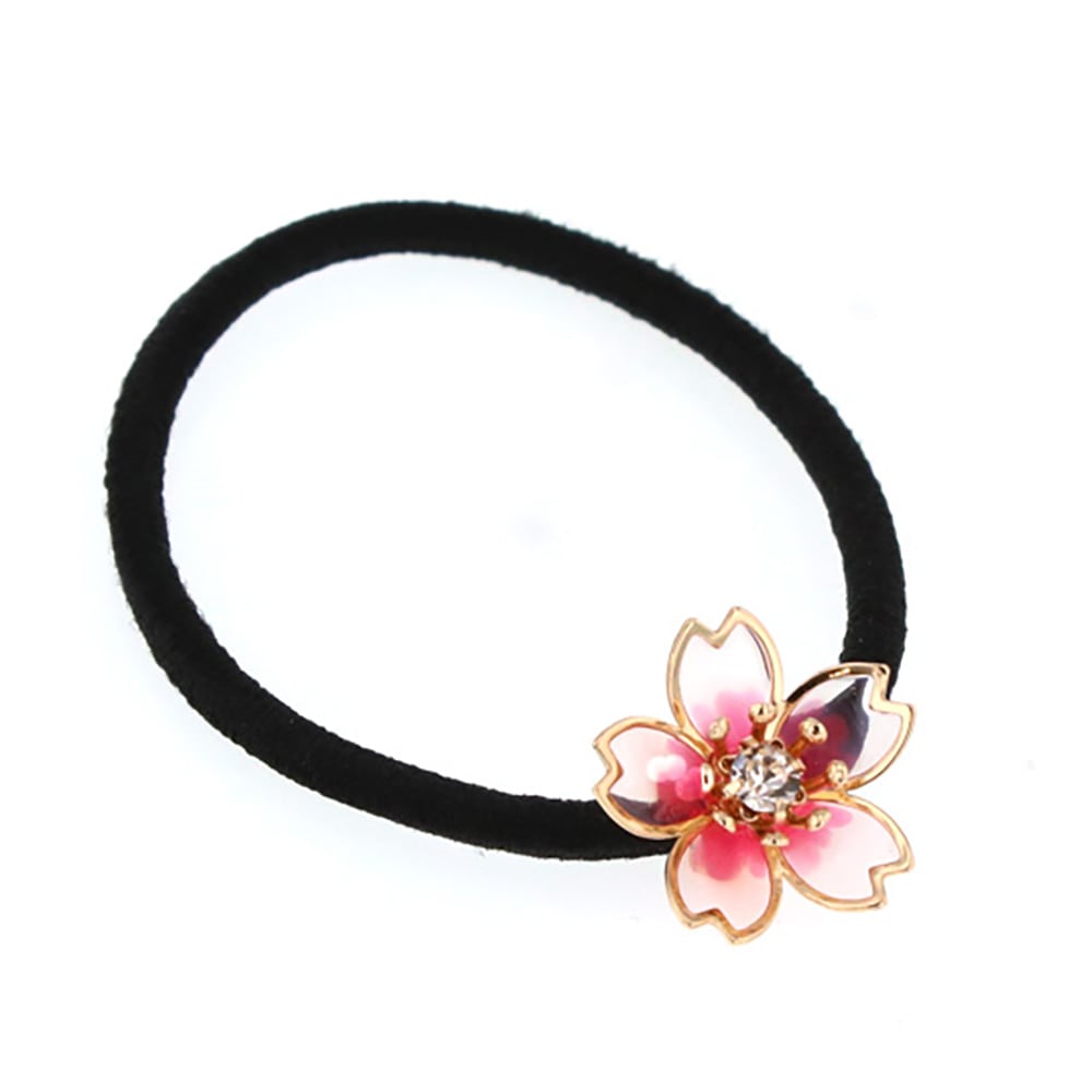 S-629) 桜モチーフゴムポニー | ビーズ・パーツなどのハンドメイド