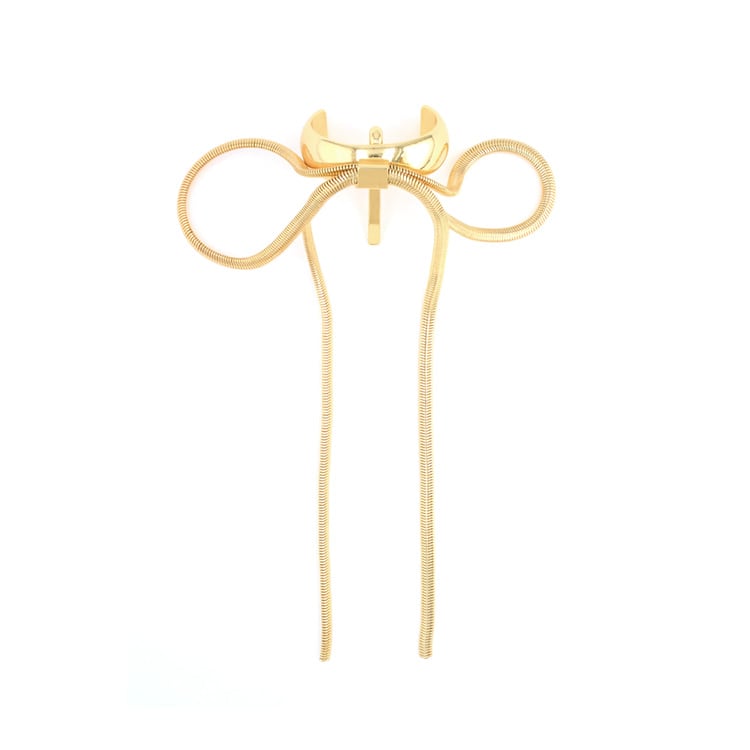 F-150) メタルリボンポニーフック | ビーズ・パーツなどのハンドメイド