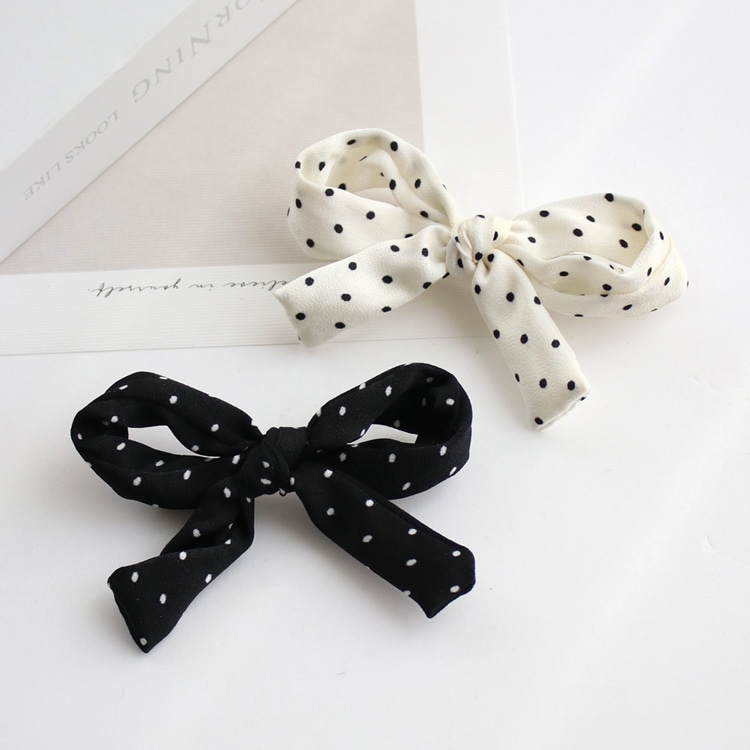 C-287) リボンモチーフセットクリップ | ビーズ・パーツなどの