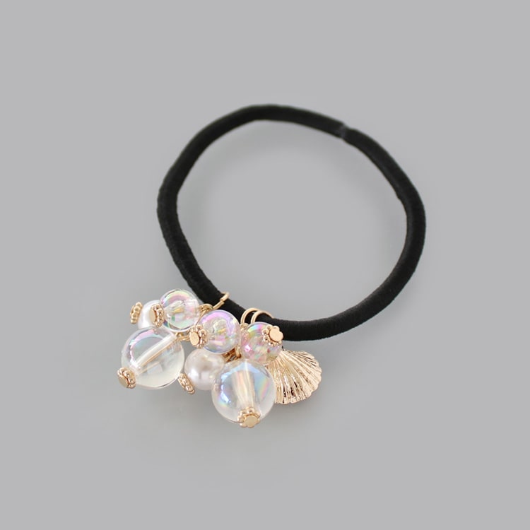 S-651) シェルチャーム付バブルゴムポニー | ビーズ・パーツなどの