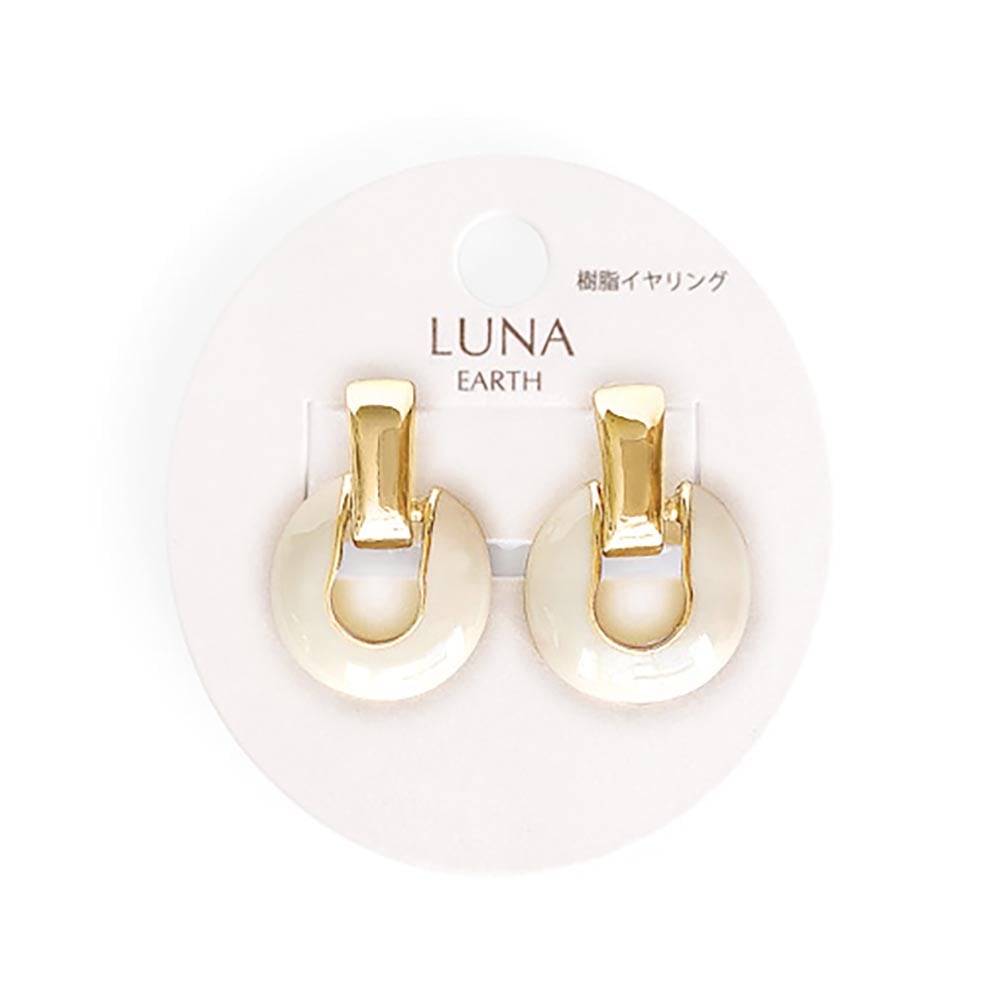 E-652) エポデザイン樹脂イヤリング | ビーズ・パーツなどの