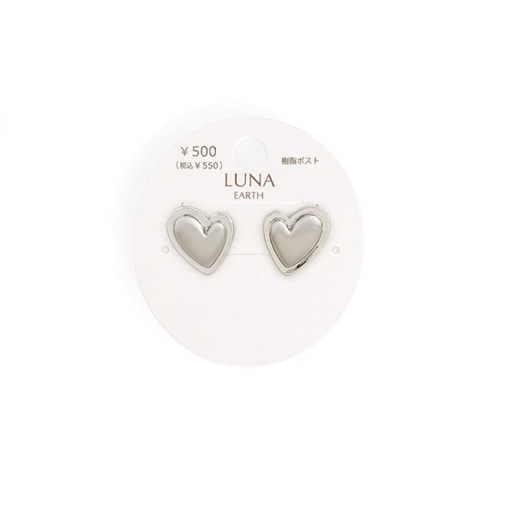 ★JUDY AND PAUL★ レインボーハートのポストピアス HEART MOON PIERCED EARRINGS(2JP0964)K10 ピアス｜スター