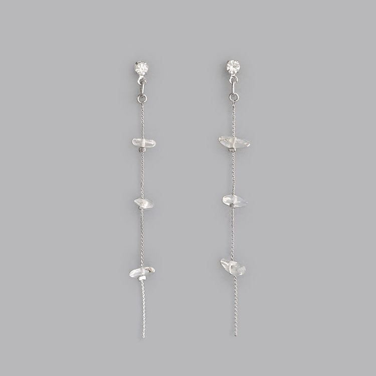 P-1108) サザレステーション樹脂ピアス / 天然石 | ビーズ