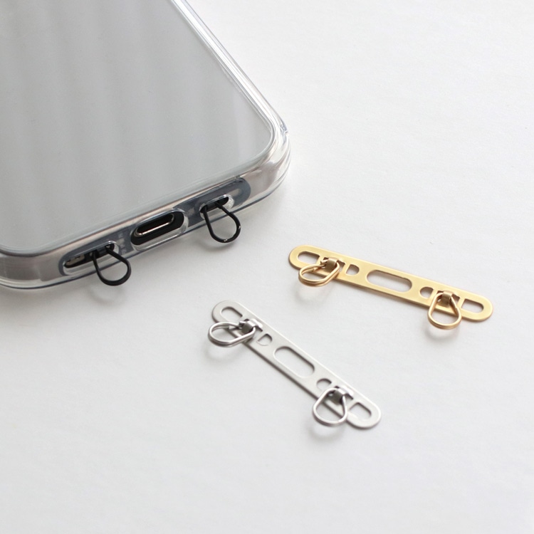 うさぎストラップホルダー/ ステンレス | ビーズ・パーツなどの