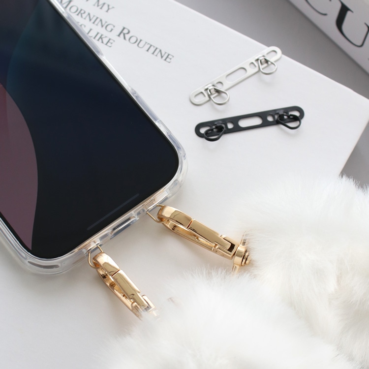 ストラップダブルホルダー / ステンレス | ビーズ・パーツなどの