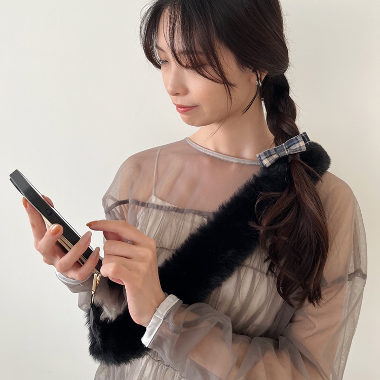 T-52) ファースマホストラップ / ロング | ビーズ・パーツなどの
