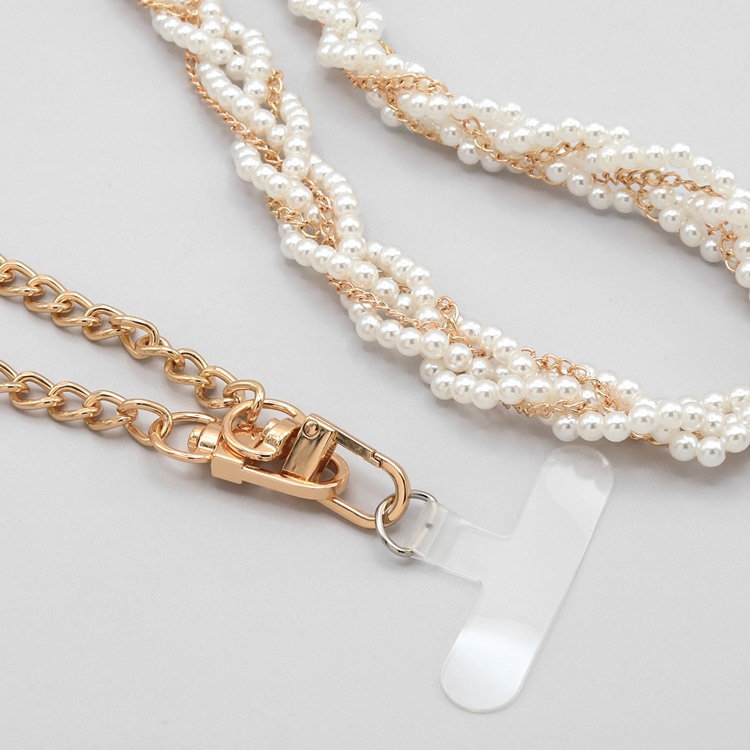 T-59) Pearl x Chain Smartphone Strap / with Holder | Online store