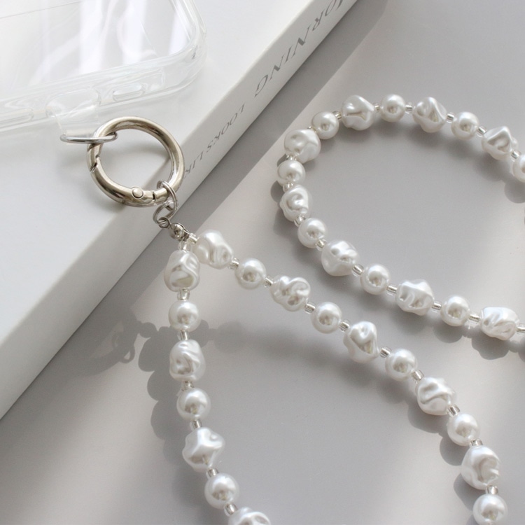 ホルダー付きスマホストラップ / バロックパール | ビーズ・パーツなど