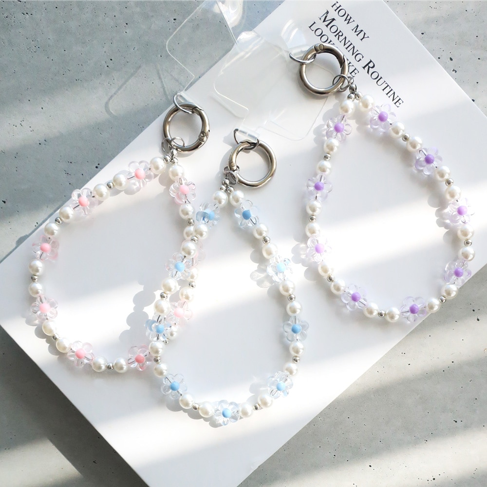 ホルダー付きスマホストラップ / フラワー | ビーズ・パーツなどの