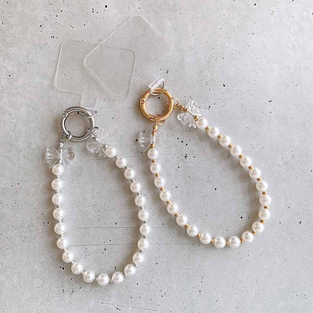 ホルダー付きスマホストラップ / リボン | ビーズ・パーツなどの