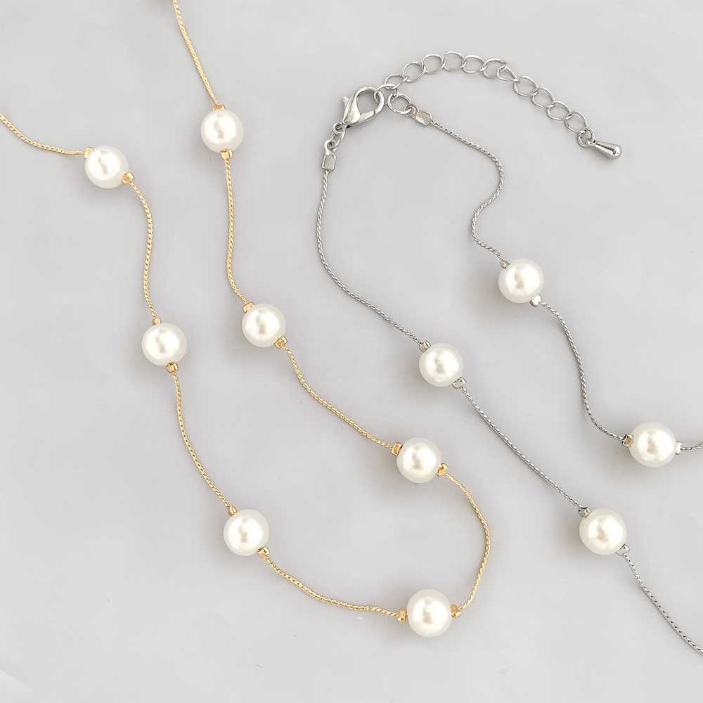 N-239) パールネックレス | ビーズ・パーツなどのハンドメイドパーツ