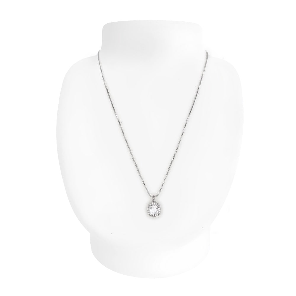 N-300) スクエアチャームネックレス / ニッケルフリー | ビーズ