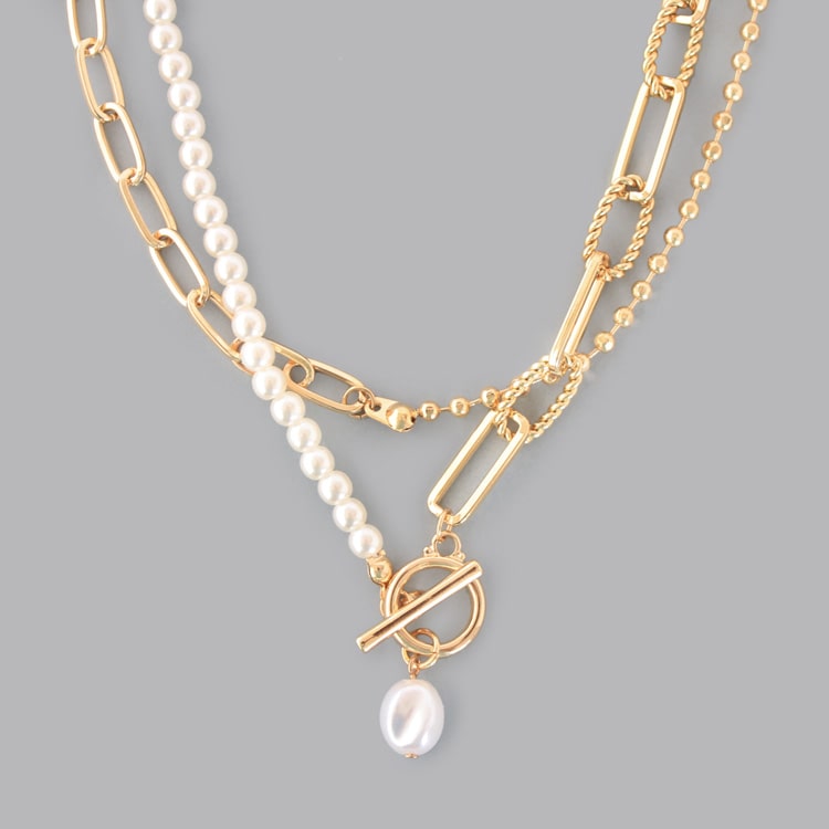 アクセントに☆【Palm Angels】モノグラム チェーンネックレス CEMO NEMO ネックレス 2way アンカーチェーン ハート マンテル
