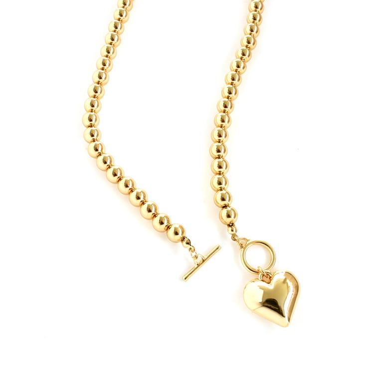 Michael Anthony ハート型ネックレス　14k スリーカラーゴールド Michael Anthony ハート型ネックレス 14k スリーカラーゴールド