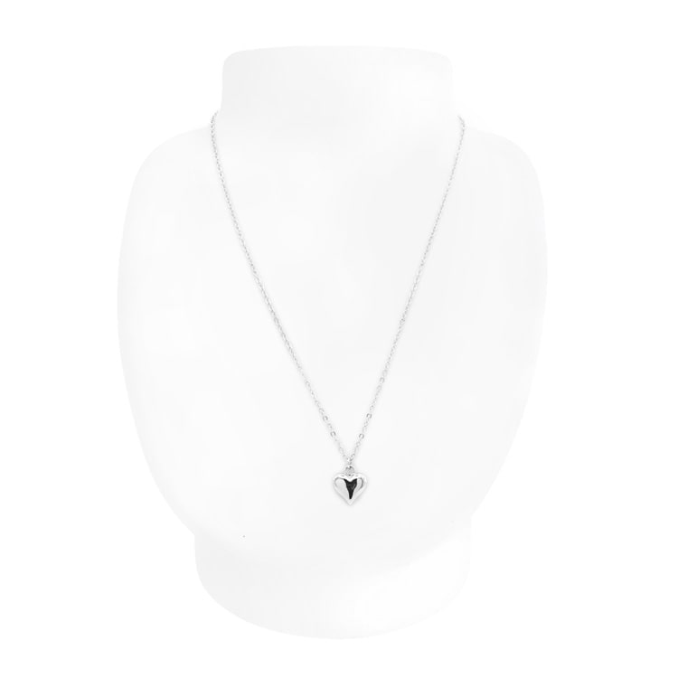 N-440) メタルハートネックレス | ビーズ・パーツなどのハンドメイド