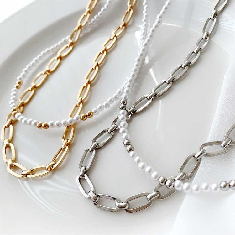 ゴールドパールチェーンベルト litmus maisonlulupinot Pearl harness / Maison lulu pinot core_production (order予約