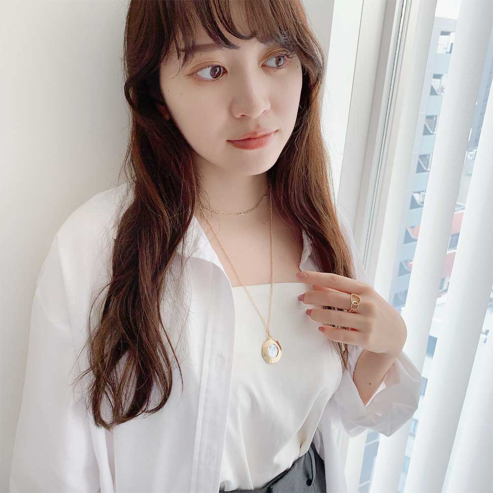 N-184) コインパール2連ネックレス | ビーズ・パーツなどのハンドメイドパーツおよびハイクオリティ・プチプライスのアクセサリー販売サイト