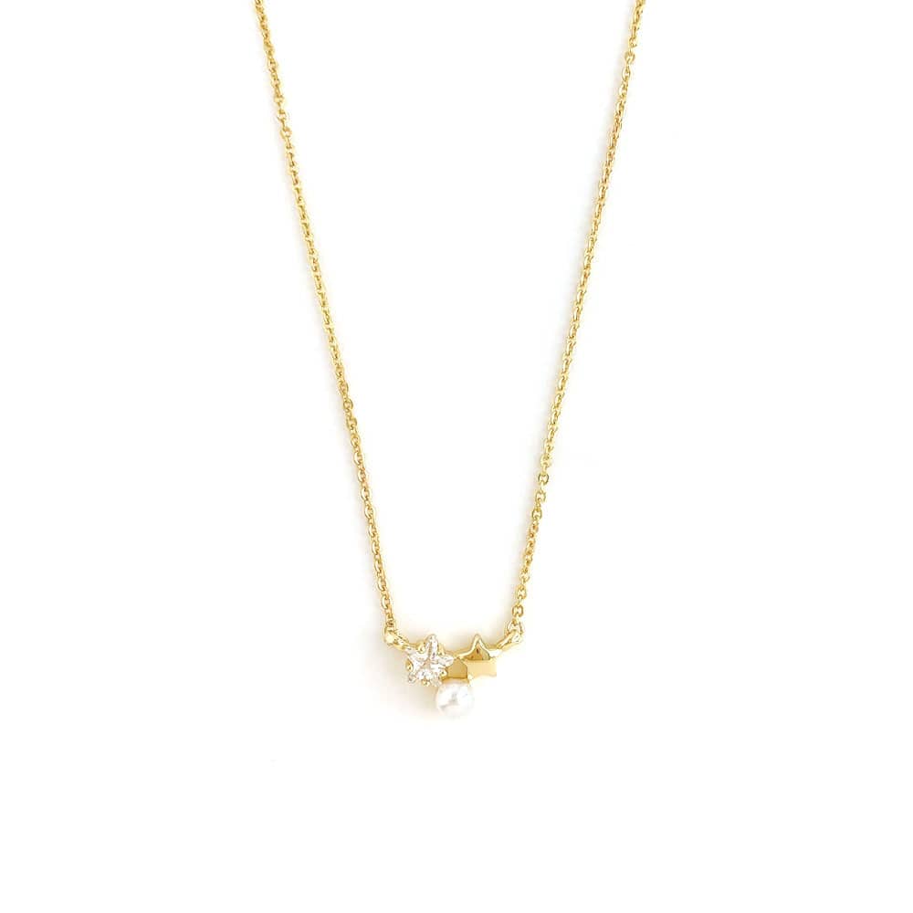 N-316) スターモチーフネックレス / キュービックジルコニア