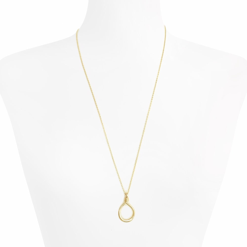 N-327) ノット風ロングネックレス / ニッケルフリー | ビーズ・パーツ