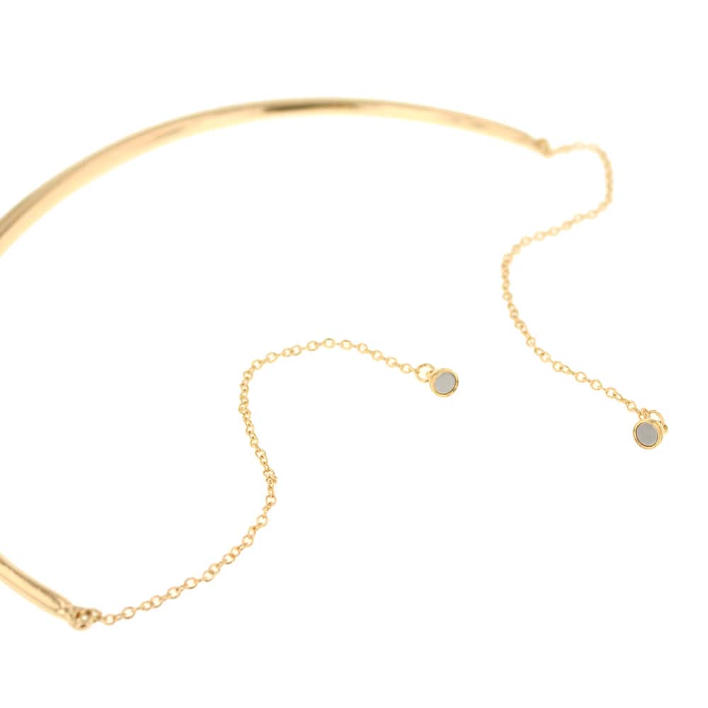 N-331) ハーフムーンメタルチョーカー / マグネットクラスプ