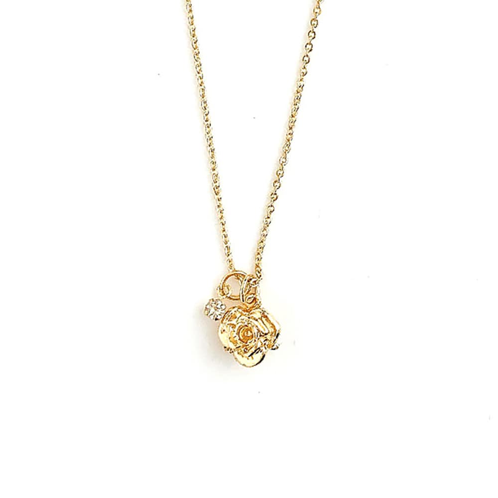 N-286) ローズモチーフネックレス | ビーズ・パーツなどのハンドメイド