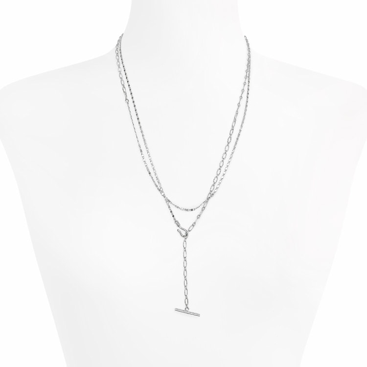 N-343) デザインチェーンフックネックレス | ビーズ・パーツなどの